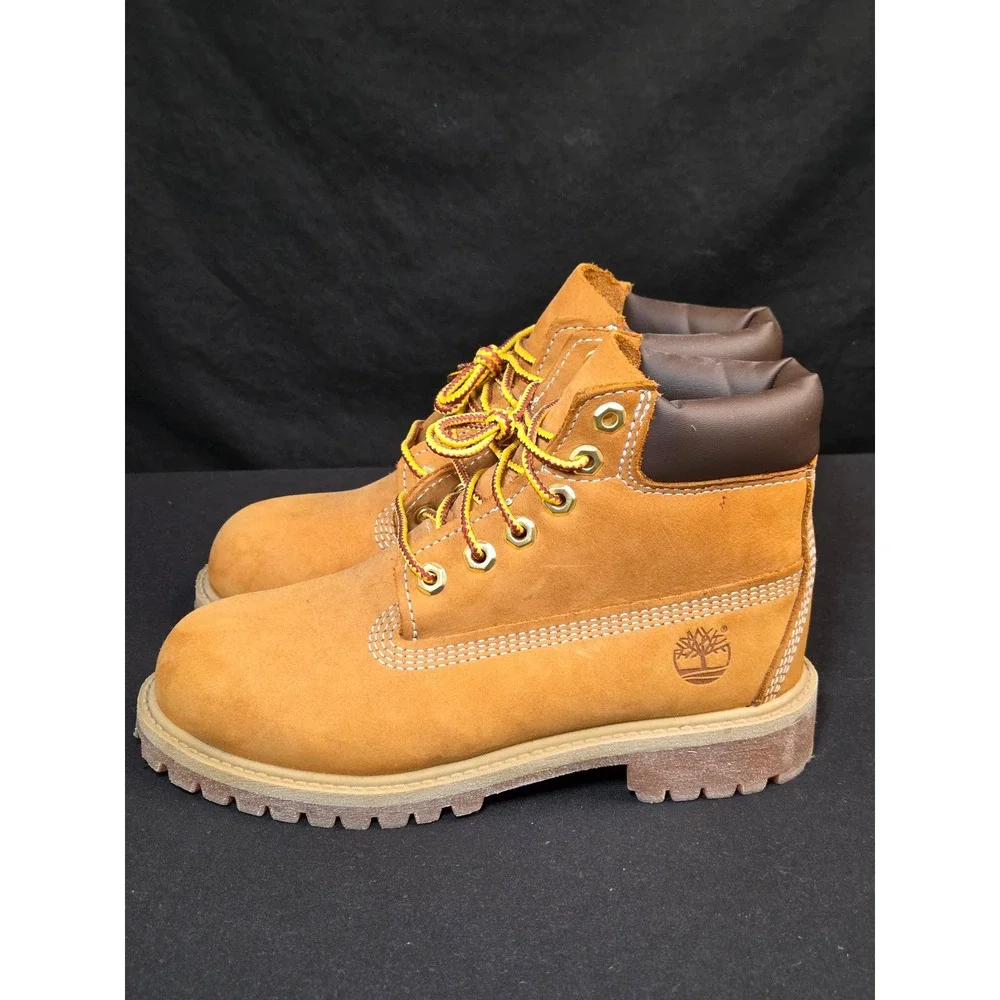 Timberland‎ Kids Premium 6 Inch Waterproof Boots Wheat Nubuck 12709 Size 1M